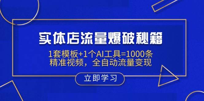 fy12168期-实体店流量爆破秘籍：1套模板+1个AI工具=1000条精准视频，全自动流量变现