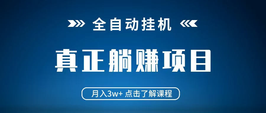 fy12169期-全自动挂机项目 月入3w+ 真正躺平项目 不吃电脑配置 当天见收益