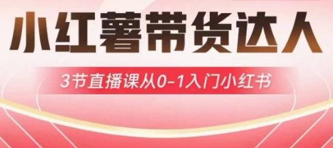 mp18667期-小红薯达人带货启航计划，3节直播课从0-1入门小红书