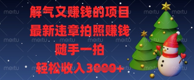 mp19150期-解气又挣钱的项目，最新违章拍照挣钱，随手一拍，轻松收入数张