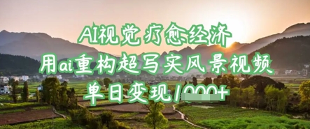 mp19186期-AI视觉疗愈经济：用ai重构超写实风景视频，单日变现多张