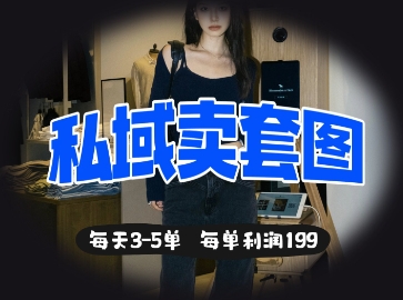 mp19287期-私域卖套图每天3-5单，每单利润99