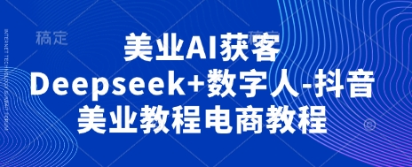 mp19718期-美业AI获客Deepseek+数字人-抖音美业教程电商教程
