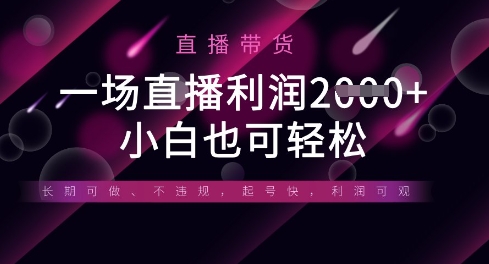 mp19907期-半无人直播带货，一场利润数张，适合所有平台玩法，小白也可轻松