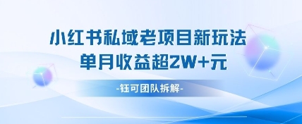 mp20405期-小红书私域项目新玩法，单月变现过W+