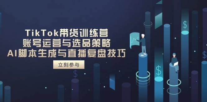 fy12889期-TikTok带货训练营，账号运营与选品策略，AI脚本生成与直播复盘技巧