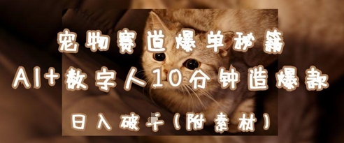 mp21188期-宠物赛道爆单秘籍：AI+数字人10分钟造爆款，日入1k
