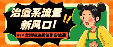 mp21501期-治愈系流量新风口，AI+宫崎骏动画创作实战课，从0到1打造爆款视频