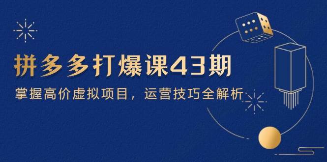 fy13173期-拼多多打爆课第 43 期，掌握高价虚拟项目，运营技巧全解析（15节）