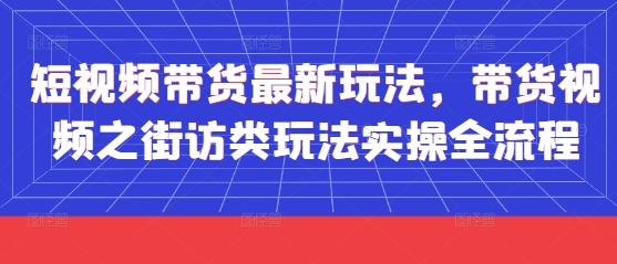 mp21800期-短视频带货最新玩法，带货视频之街访类玩法实操全流程