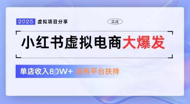 mp22026期-小红书虚拟电商项目，平台大力免费流量扶持，低门槛1拖3玩法