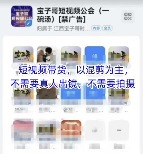 宝子哥头部团队短视频带货以混剪为主不需要真人出镜不需要拍摄-AIGC资源中心