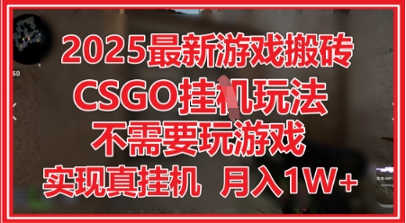 2025最新游戏搬砖CSGO挂G不需要玩游戏实现真挂G月入1W+-AIGC资源中心