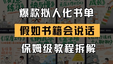 mp23854期-最新爆款拟人化书单玩法，假如书籍会说话，保姆级教程
