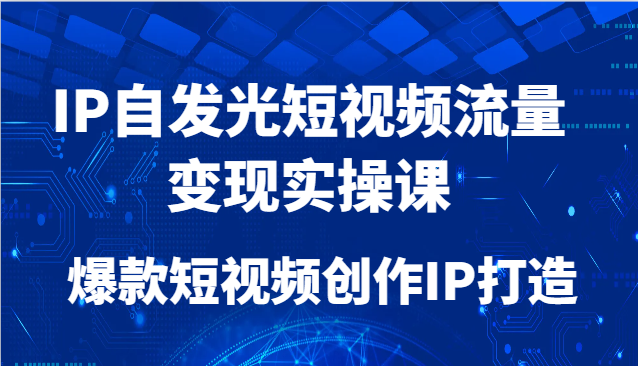fy13858期-IP自发光短视频流量变现实操课，爆款短视频创作IP打造
