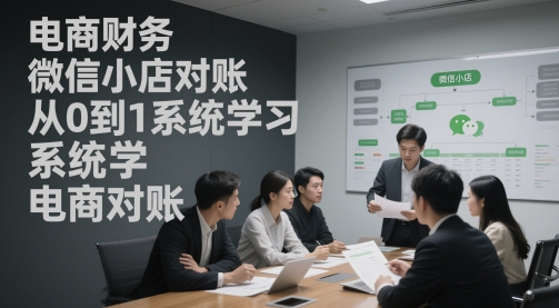 mp23956期-电商财务微信小店对账，从0到1系统学习电商对账