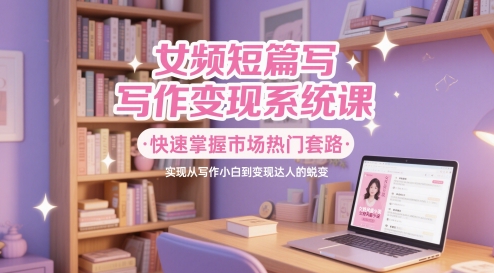 mp24068期-女频短篇写作变现系统课，快速掌握市场热门套路，实现从写作小白到变现达人的蜕变