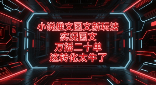 mp24680期-小说推文图文新玩法，实况图文，万播二十单，这转化太牛了！