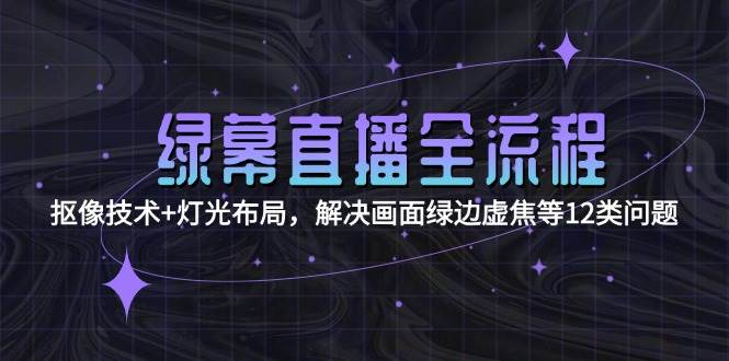 fy14621期-绿幕直播全流程：抠像技术+灯光布局，解决画面绿边虚焦等12类问题