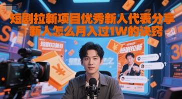 mp26193期-短剧拉新项目优秀新人代表分享新人怎么月入过1W的诀窍