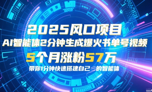 mp26786期-AI智能体2分钟一键生成爆火书单号原创视频，5个月涨粉57w，带你零代码1分钟搭建智能体