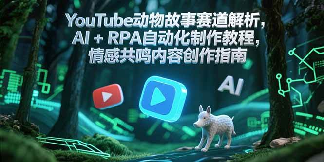 fy14952期-YouTube动物故事赛道解析，AI+RPA自动化制作教程，情感共鸣内容创作指南