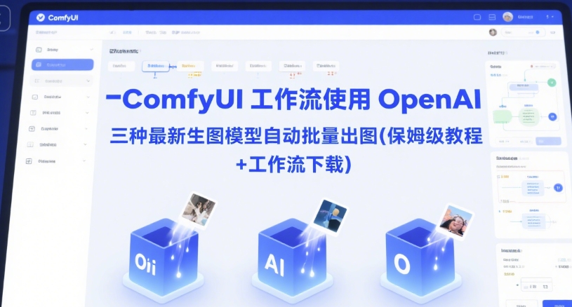 mp27238期-ComfyUI 工作流使用 OpenAI 三种最新生图模型自动批量出图(保姆级教程+工作流下载)