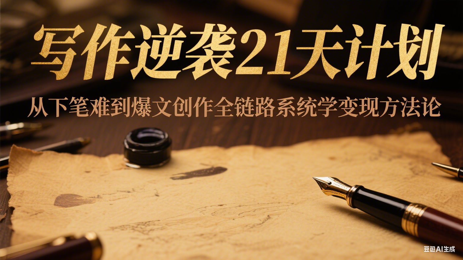 fy15033期-写作逆袭21天计划：从下笔难到爆文创作全链路系统学变现方法论