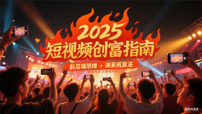 fy15097期-2025短视频创富指南，前后端思维 + 系统算法，教你月入过万变现路径