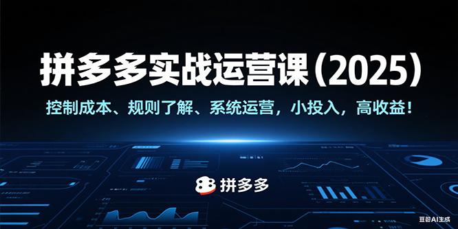 fy15123期-拼多多实战运营课（2025），控制成本、规则了解、系统运营，小投入，高收益！