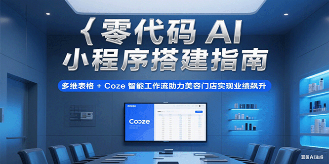 fy15159期-零代码AI小程序搭建指南，多维表格+Coze智能工作流助力美容门店实现业绩飙升