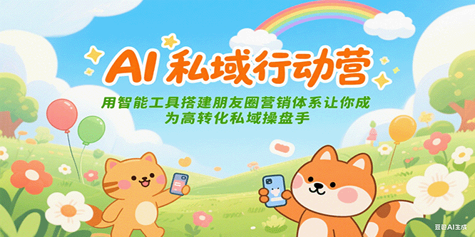 fy15160期-AI私域行动营：用智能工具搭建朋友圈营销体系让你成为高转化私域操盘手