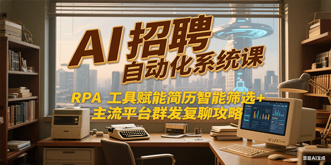 fy15161期-AI招聘自动化系统课，RPA工具赋能简历智能筛选+主流平台群发复聊全攻略