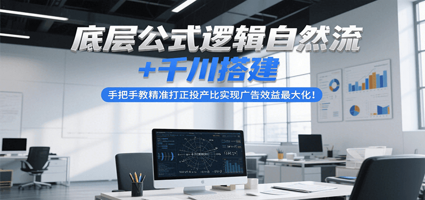fy15245期-底层公式逻辑自然流+千川搭建，手把手教精准打正投产比实现广告效益最大化！