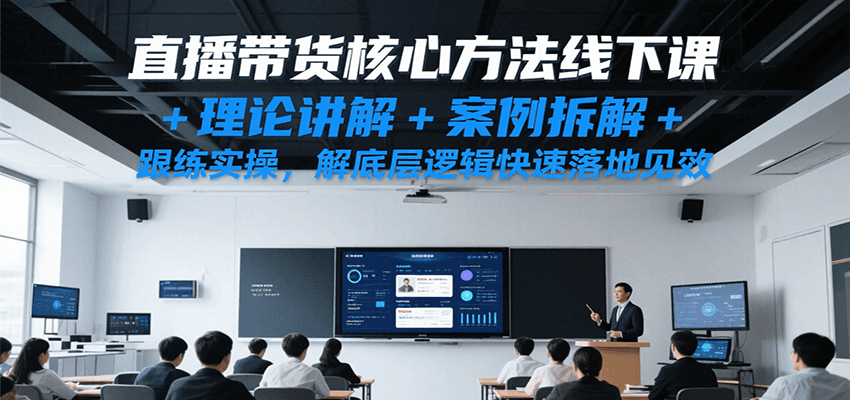 fy15302期-直播带货核心方法线下课，理论讲解+案例拆解+跟练实操，解底层逻辑快速落地见效