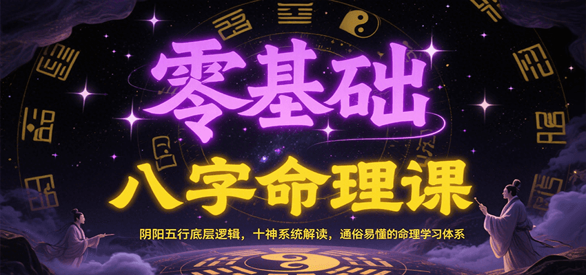fy15303期-零基础八字命理课：阴阳五行底层逻辑，十神系统解读，通俗易懂的命理学习体系