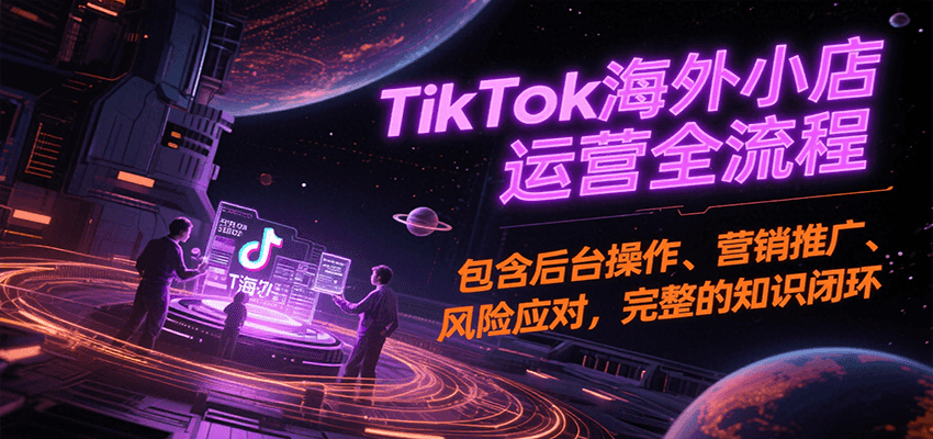 fy15339期-TikTok海外小店运营全流程，包含后台操作、营销推广、风险应对，完整的知识闭环