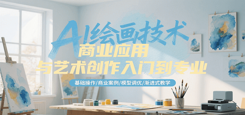 fy15345期-AI绘画技术商业应用与艺术创作入门到专业，基础操作/商业案例/模型调优/渐进式教学