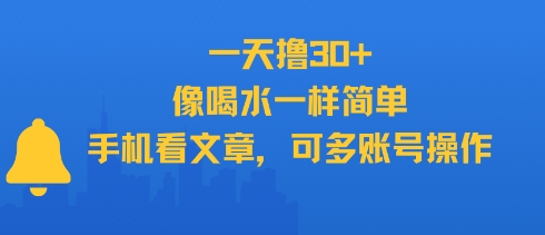 mp28777期-一天撸30+，像喝水一样简单，手机看文章，可多账号操作