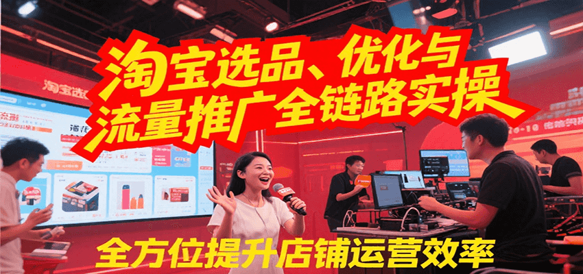 fy15396期-淘宝选品、优化与流量推广全链路实操，全面提升店铺运营效率