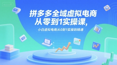 mp28887期-拼多多全域虚拟电商从零到1实操课，小白虚拟电商从0到1实操到精通