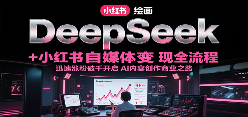 fy15424期-DeepSeek绘画+小红书自媒体变现全流程，迅速涨粉破千开启AI内容创作商业之路