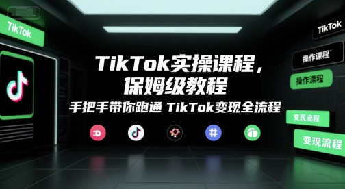mp29338期-TikTok实操课程，保姆级教程，手把手带你跑通TikTok变现全流程