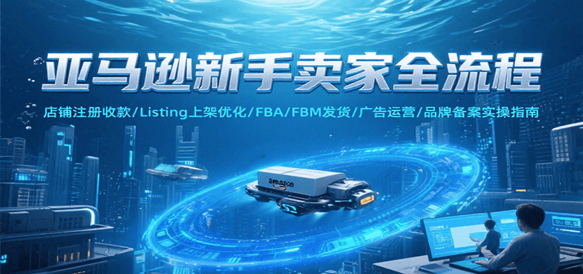 fy15534期-亚马逊新手卖家全流程，注册收款/Listing上架优化/ FBA/FBM发货/广告运营/品牌备案
