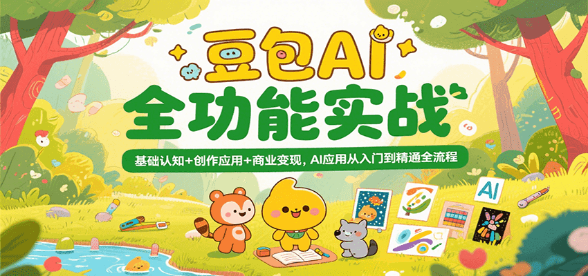 fy15573期-豆包AI全功能实战，基础认知+创作应用+商业变现，AI应用从入门到精通全流程