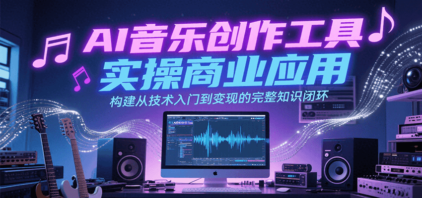 fy15602期-AI音乐创作工具实操商业应用，构建从技术入门到变现的完整知识闭环