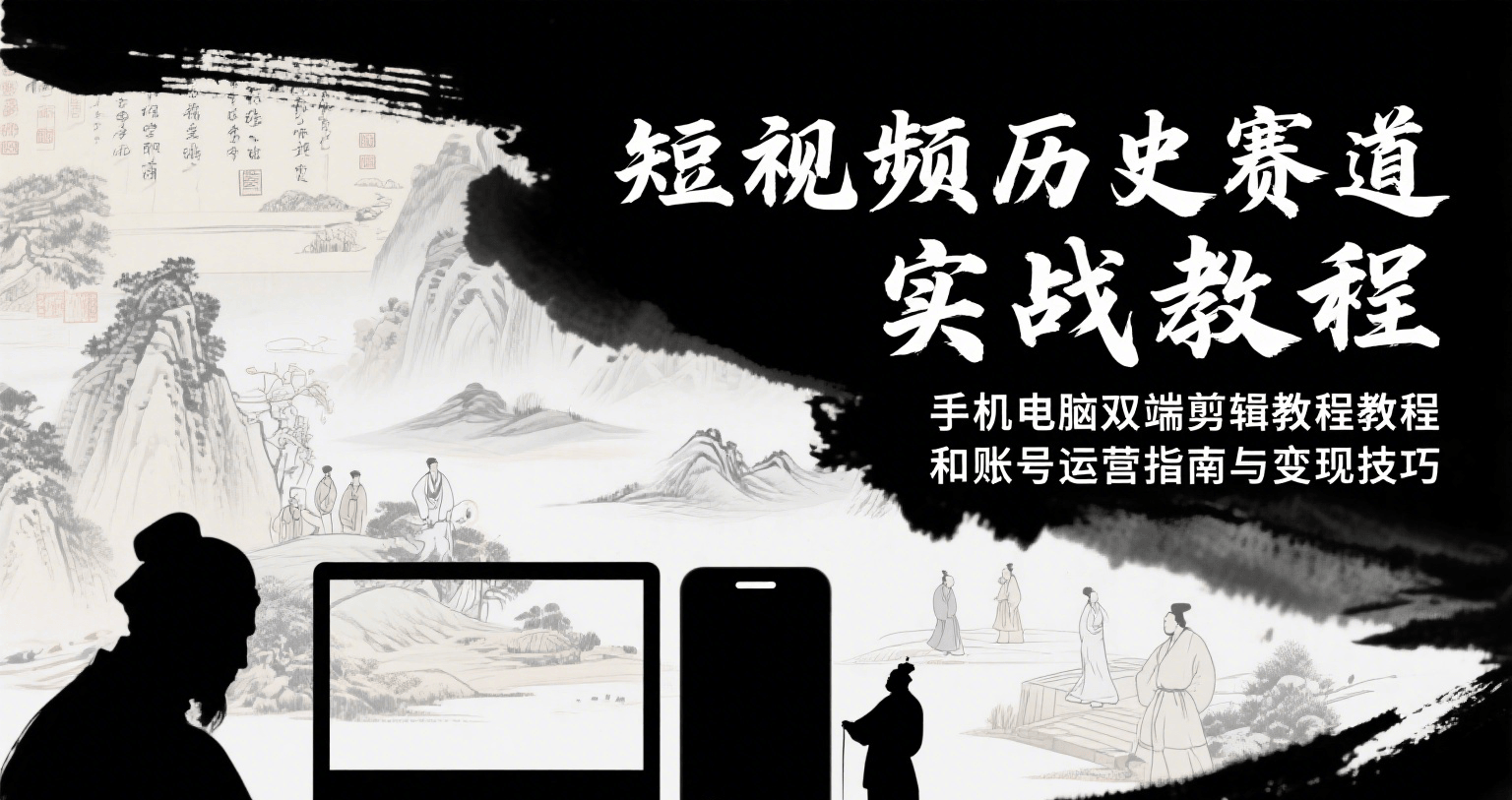 fy15686期-短视频历史赛道实战教程，手机电脑双端剪辑教程和账号运营指南与变现技巧