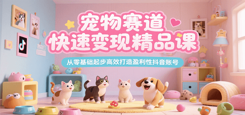 fy15710期-宠物赛道快速变现精品课，从零基础起步高效打造盈利性抖音账号