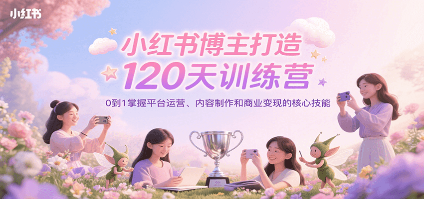 fy15806期-小红书博主打造120天训练营，0到1掌握平台运营、内容制作和商业变现