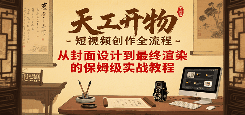 fy15813期-天工开物短视频创作全流程，从封面设计到最终渲染的保姆级实战教程